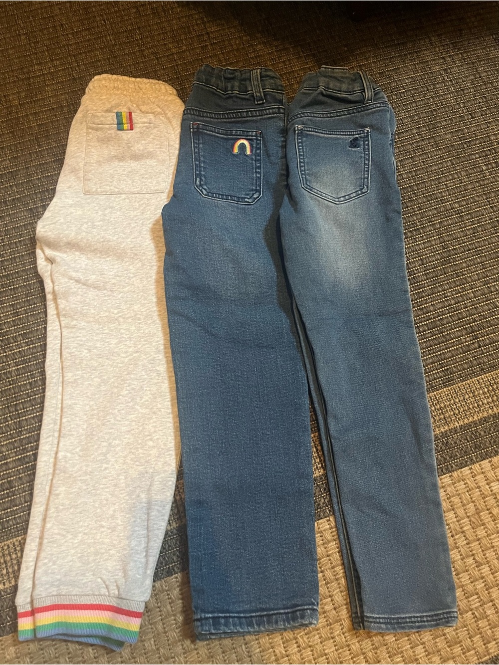 3 Pair of Joules Girls' Size 6 Blue Denim Jeans and Joggers